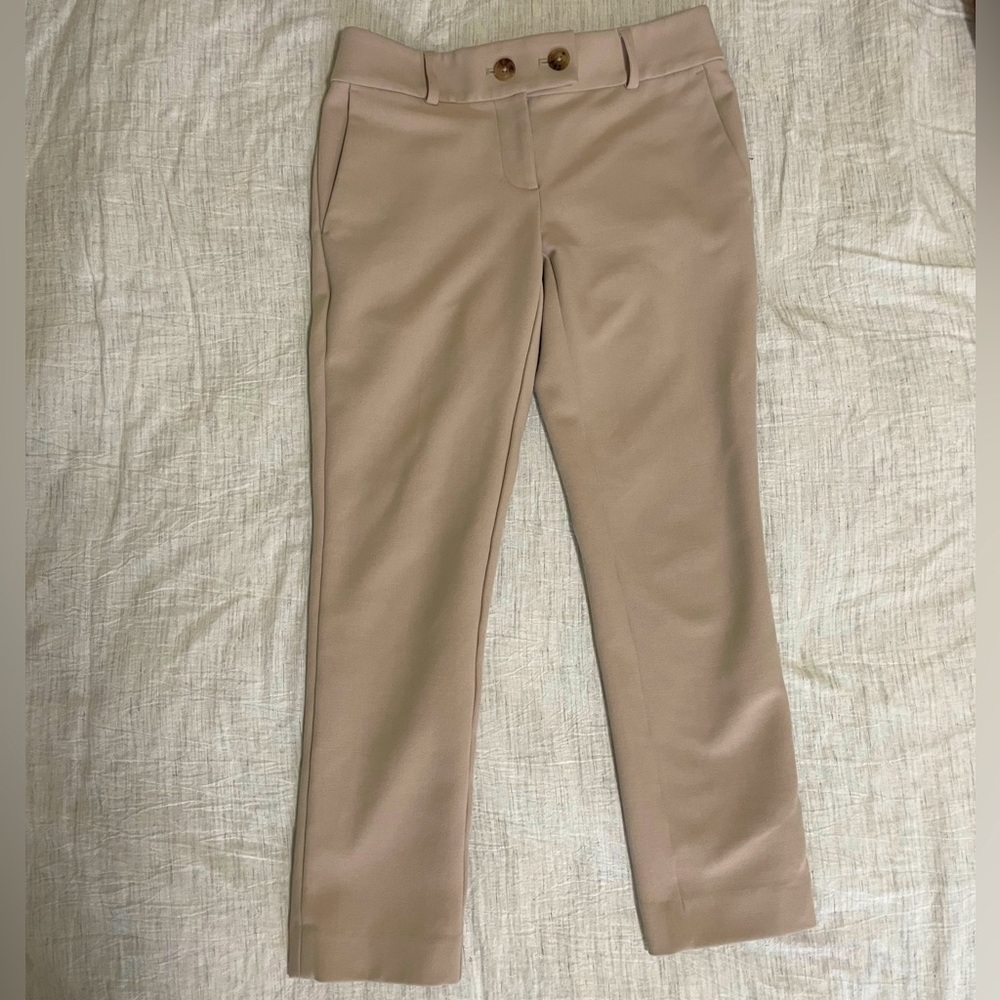 Loft Petite Slim Fit Khaki Dress Pants